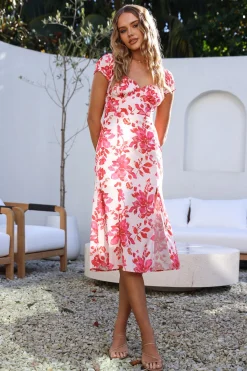Made For Me Midi Dress Pink