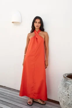 MADISON THE LABEL Amber Maxi Dress Flame