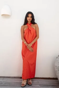MADISON THE LABEL Amber Maxi Dress Flame