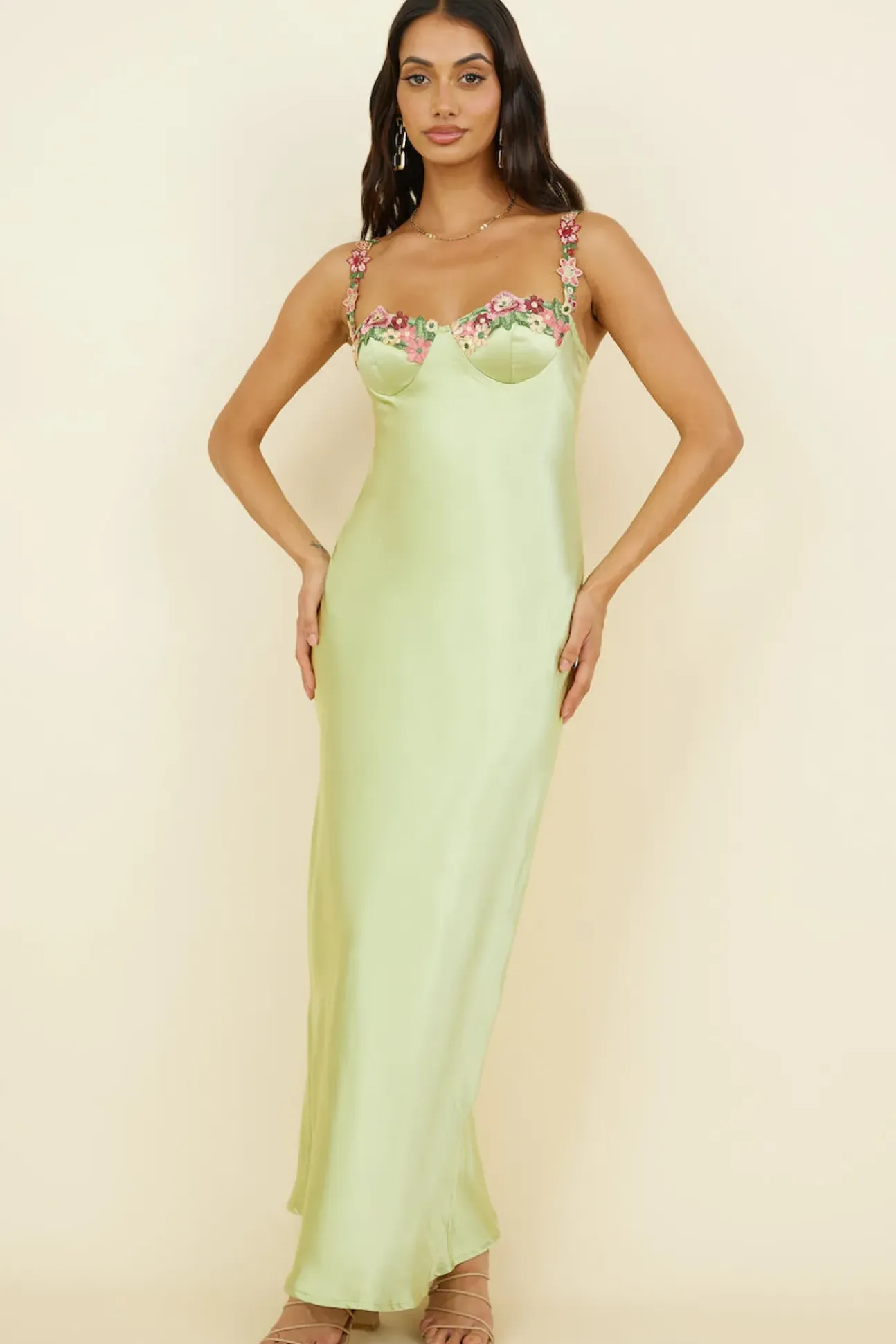 Magnetic Forces Maxi Dress Green