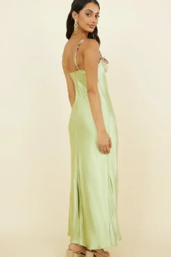 Magnetic Forces Maxi Dress Green