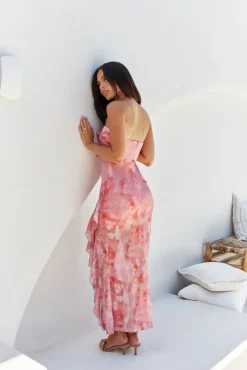 Majorca Strapless Midi Pink