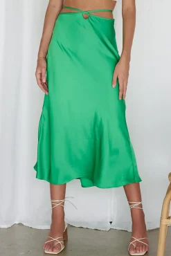 Make A Wave Maxi Skirt Green