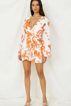 Make It Happen Mini Dress Orange