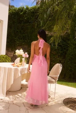 Makes Me Blush Midi Dress Pink