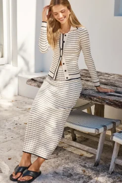 Manhattan Moment Knit Maxi Skirt Beige