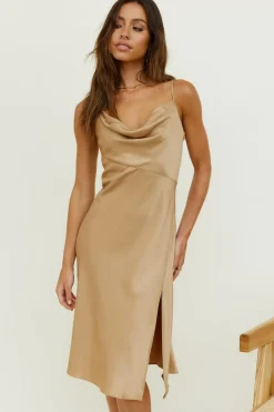 Manifestation Midi Dress Brown