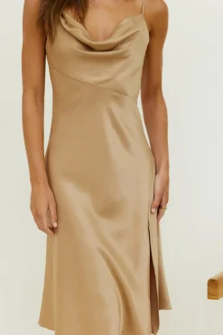 Manifestation Midi Dress Brown