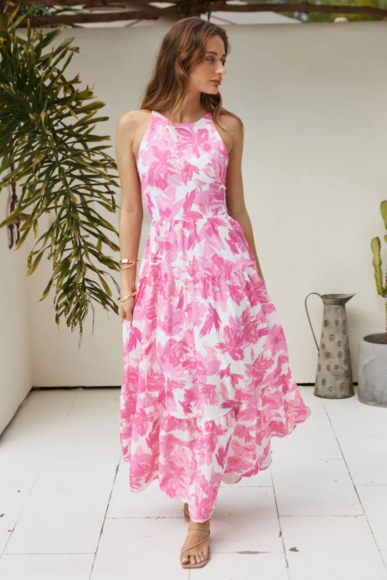 Maybe Another Life Maxi Dress Pink