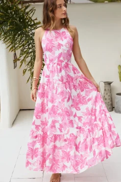 Maybe Another Life Maxi Dress Pink