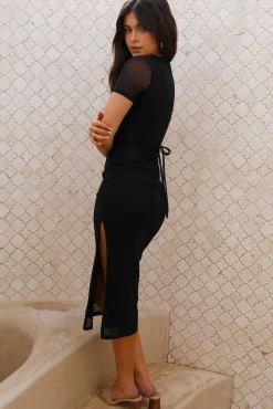 Meadow Serenity Midi Dress Black