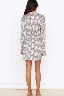 Mediterranean Glow Mini Dress Brown