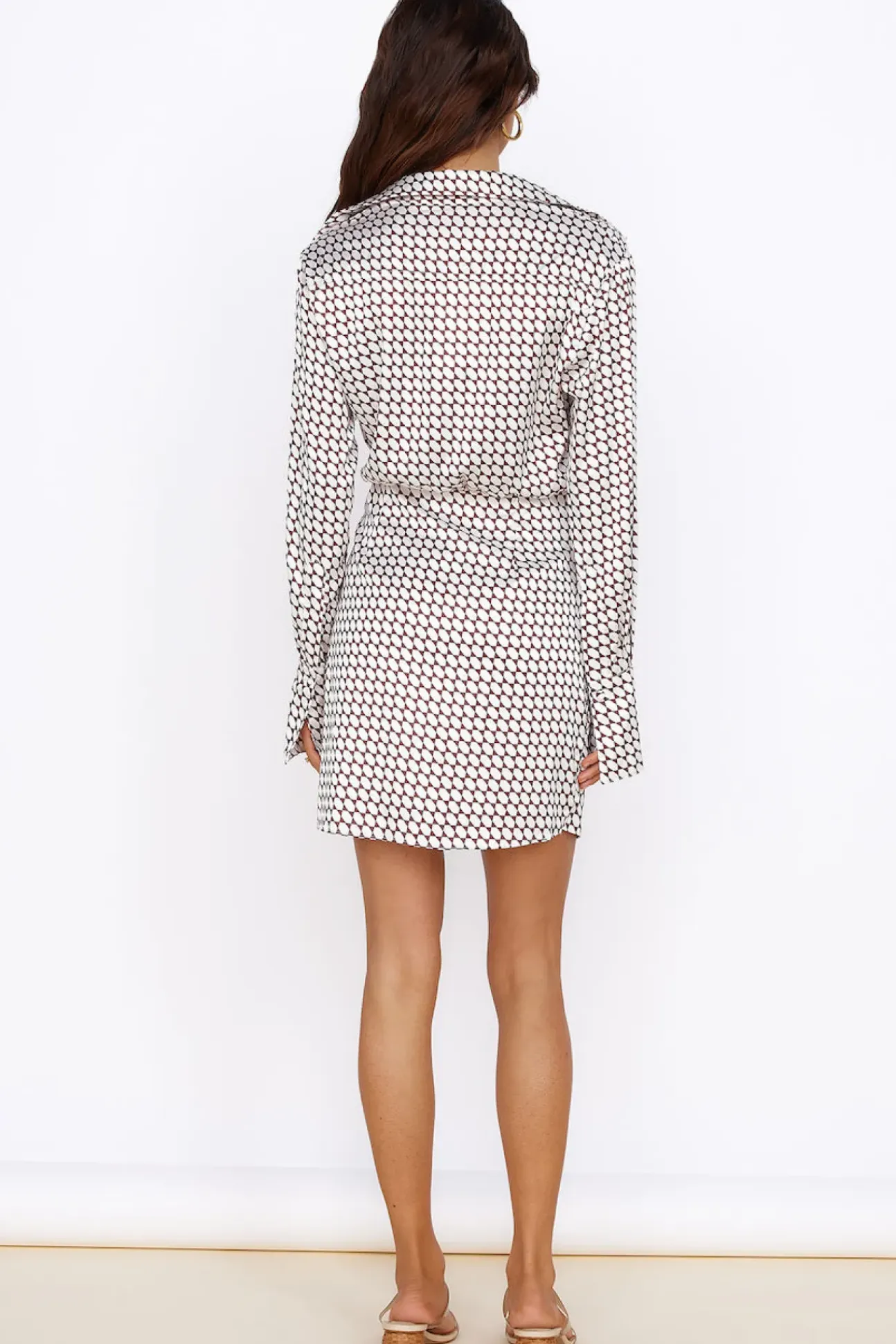 Mediterranean Glow Mini Dress Brown
