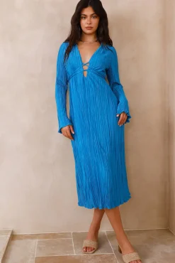 Meet Me At Sundown Midi Dress Blue