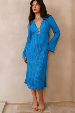 Meet Me At Sundown Midi Dress Blue