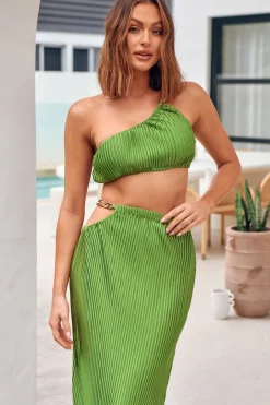 Midnight Attraction Crop Top Green