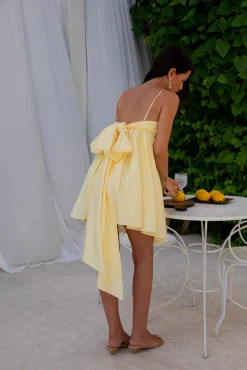 Midnight Charm Mini Dress Yellow