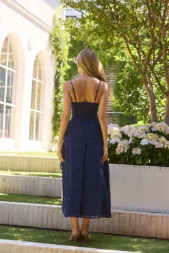 Midnight Drinks Midi Dress Navy