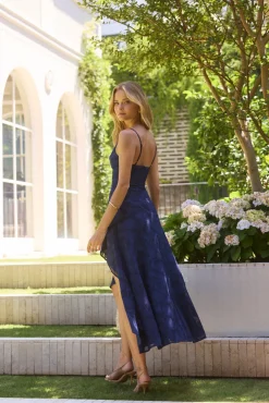 Midnight Drinks Midi Dress Navy