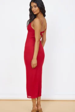 Midnight Magic Midi Dress Red