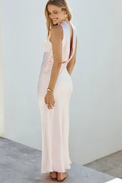 Midnight Moment Strapless Maxi Dress Pink