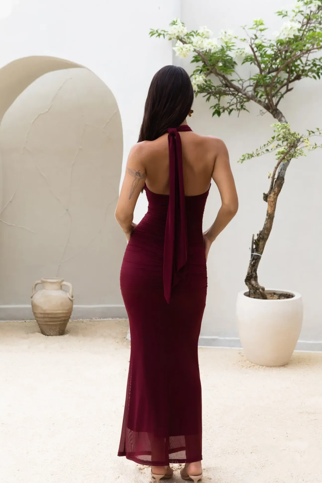 Midnight Muse Maxi Dress Burgundy