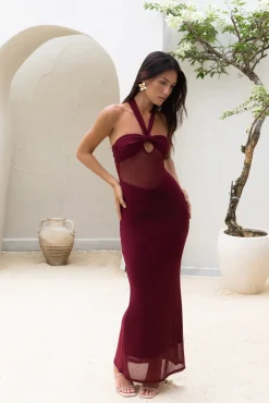 Midnight Muse Maxi Dress Burgundy