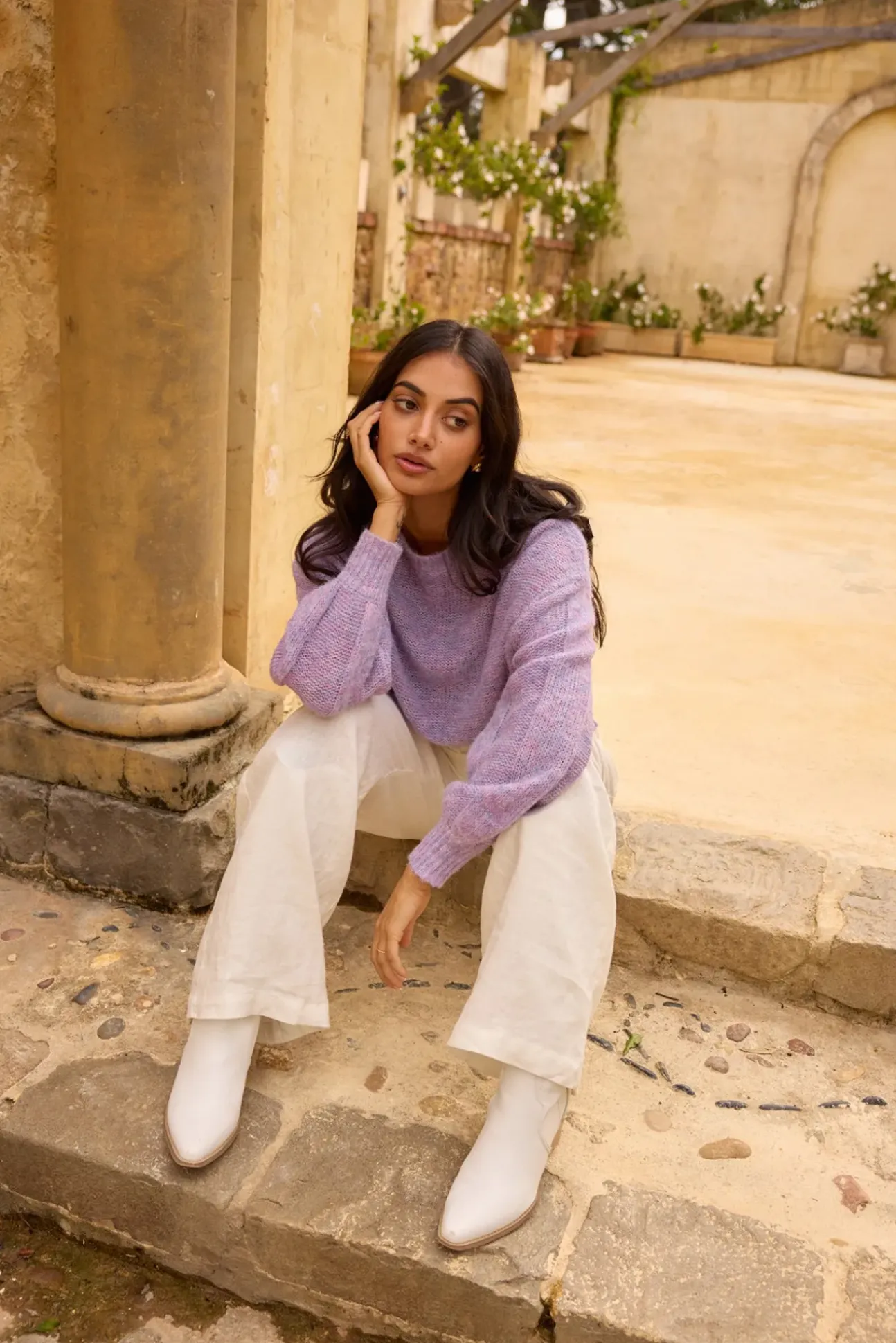 Mikale Knit Jumper Purple