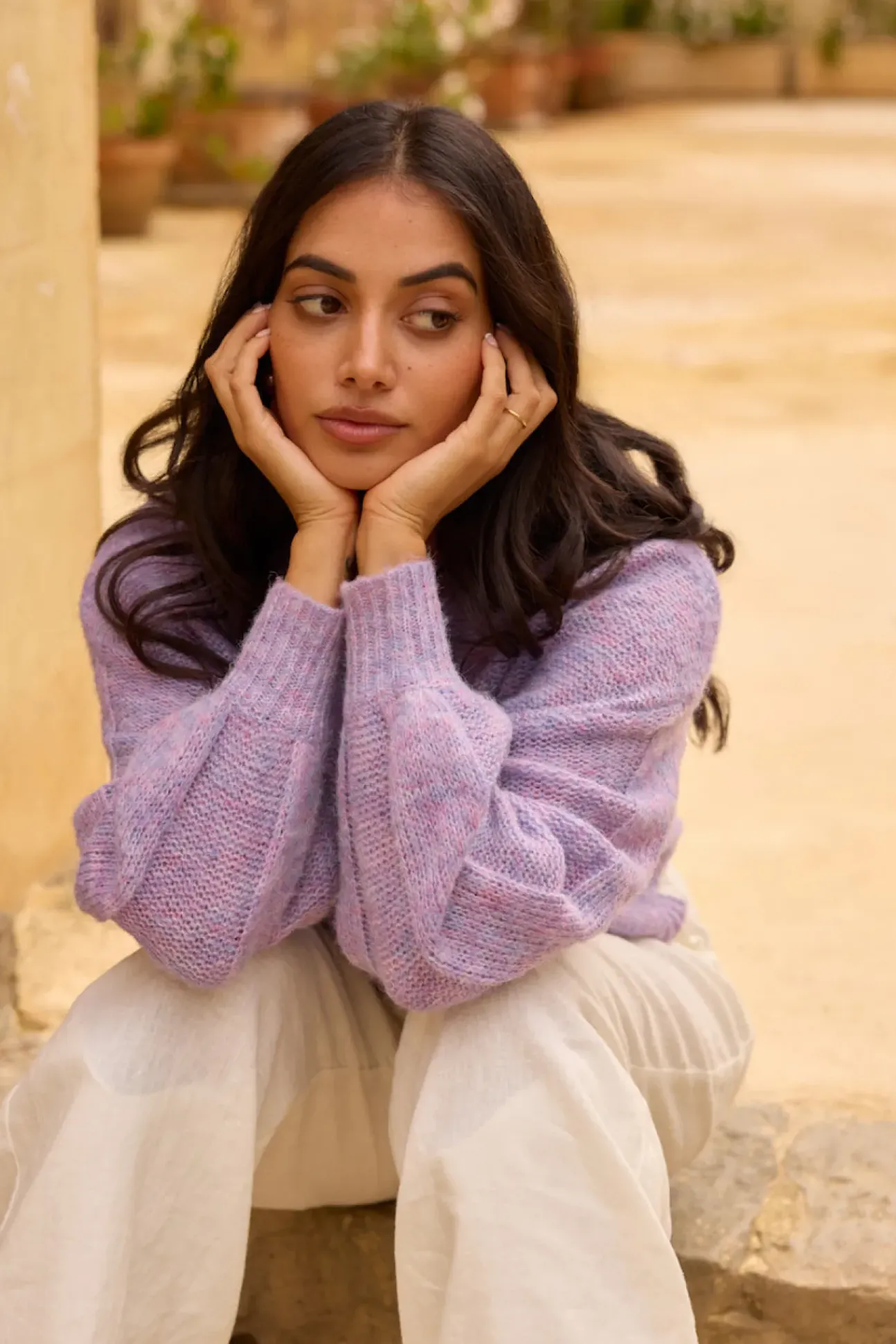 Mikale Knit Jumper Purple