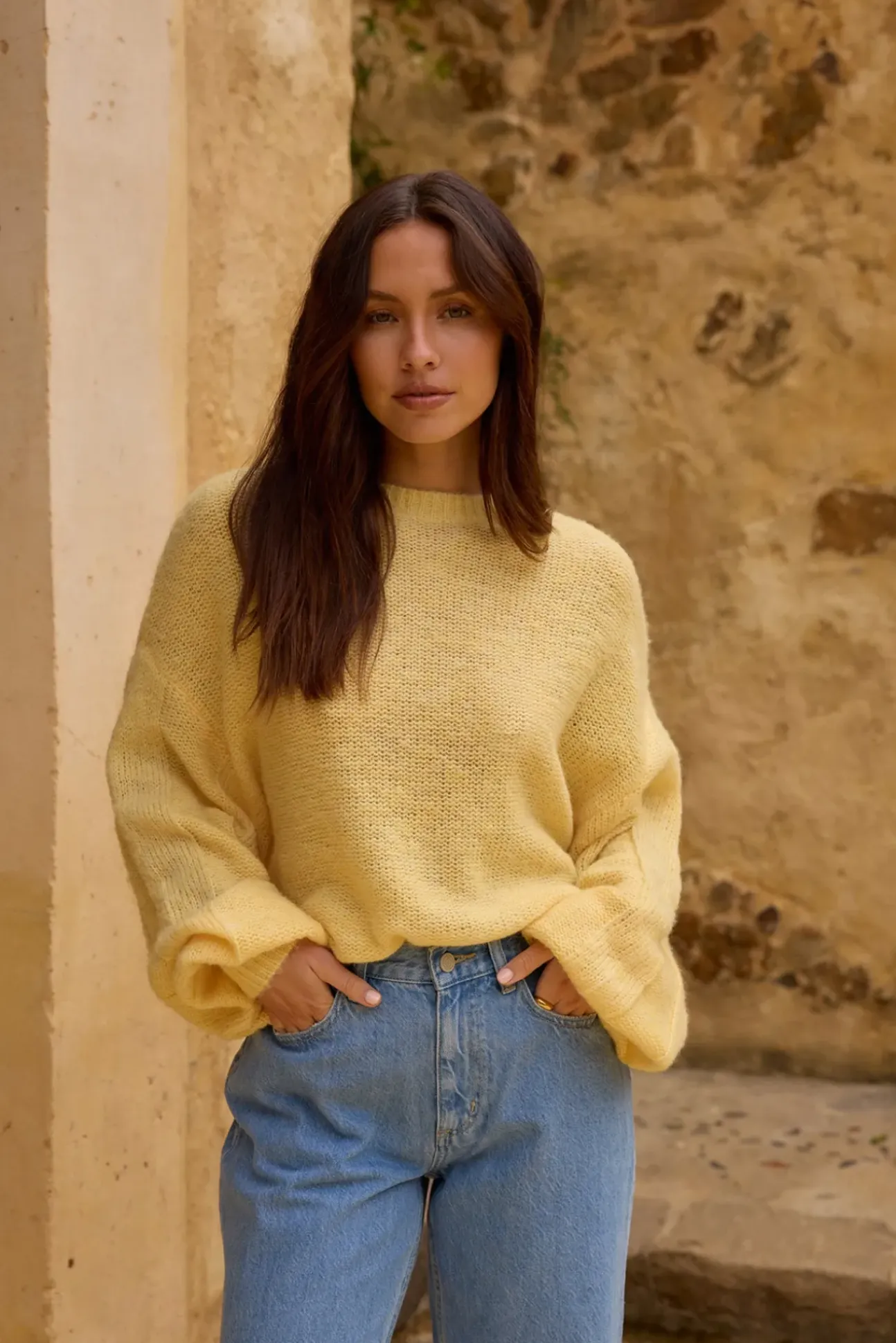 Mikale Knit Jumper Yellow
