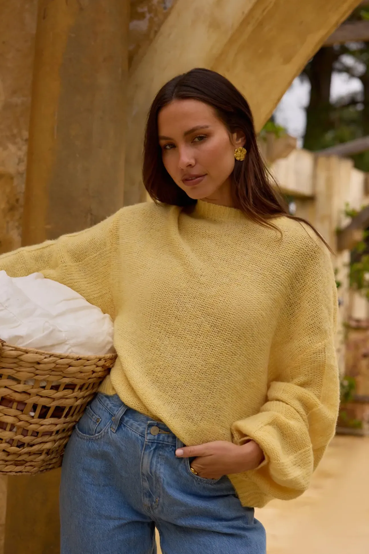 Mikale Knit Jumper Yellow
