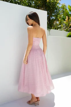 Mimi Moments Strapless Maxi Dress Pink
