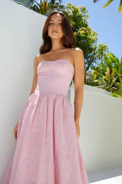 Mimi Moments Strapless Maxi Dress Pink