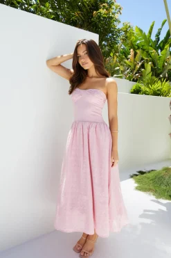 Mimi Moments Strapless Maxi Dress Pink