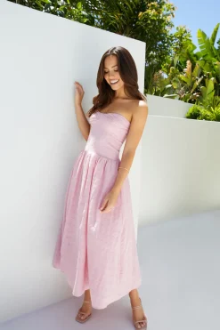 Mimi Moments Strapless Maxi Dress Pink
