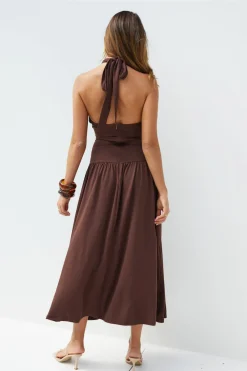 Mocha Moments Maxi Dress Brown