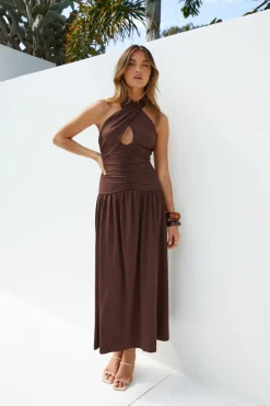 Mocha Moments Maxi Dress Brown