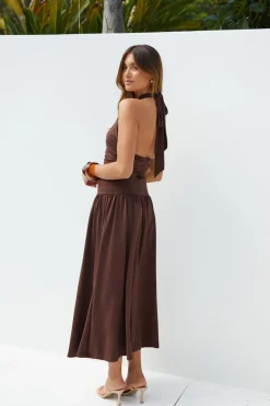 Mocha Moments Maxi Dress Brown