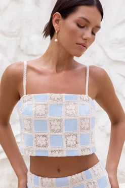 Moonlight Bay Crop Top Blue