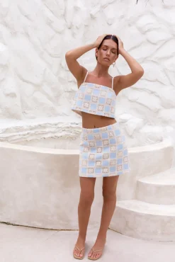 Moonlight Bay Crop Top Blue