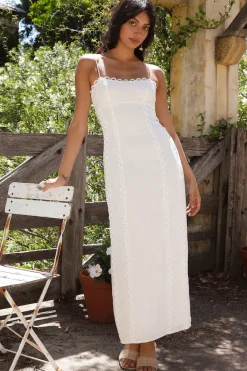 Moonlit Dance Maxi Dress White