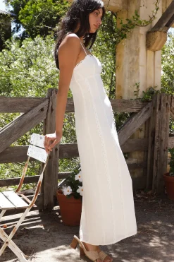Moonlit Dance Maxi Dress White