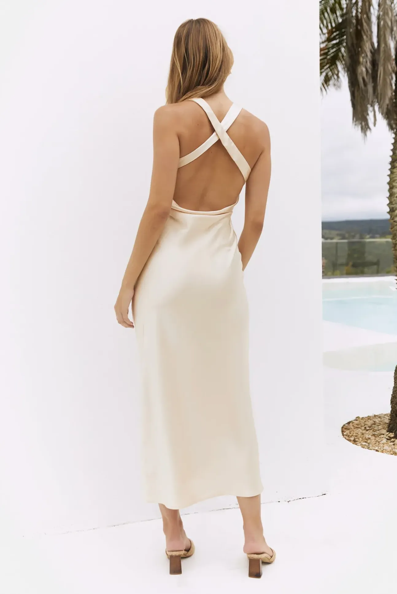 Moonlit Sway Midi Dress Yellow