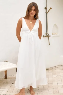 Morning Sun Maxi Dress White