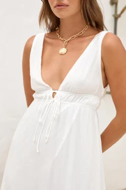 Morning Sun Maxi Dress White