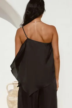 Moving In Crop Top Black