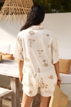 Muy Caliente Romper Beige