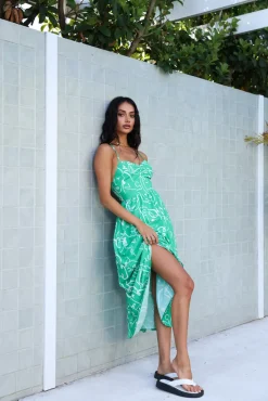 My Feelings Midi Dress Green