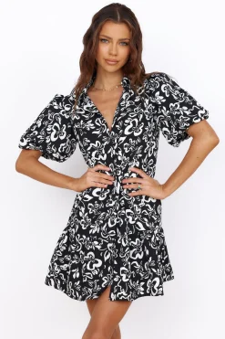 Mystic Sunrise Dress Black