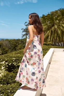 Mythical Strapless Maxi Dress Pink